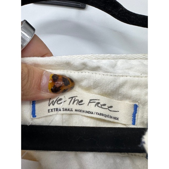 Free People We The Free Lagos Embroidered Hoodie White and Blue XS - Picture 4 of 4